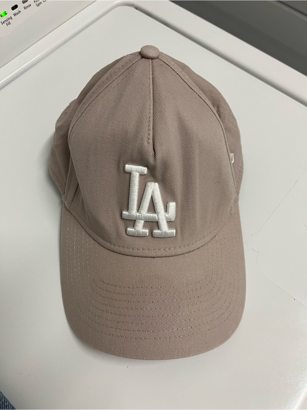 New Era Kids LA Baseball Cap in Taupe with White Logo